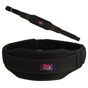 2Fit - Cinturón para levantamiento de pesas, con correa de neopreno para sujeción de la espalda, para entrenamiento de culturismo y fitness, unisex, mujer hombre, negro, small